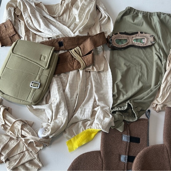 Star Wars Rey Costume Girls Small Rubies Deluxe Chasing Fireflies Halloween - Picture 7 of 10